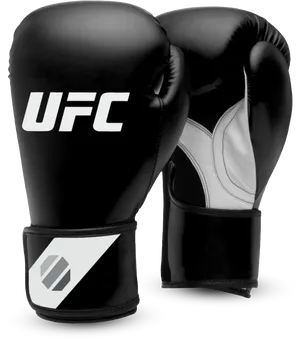 U F C Boxing Gloves Black PNG Image