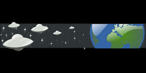 U F Os Approaching Earth PNG image with transparent background