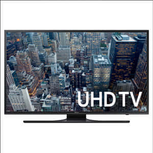 U H D T V Cityscape Display PNG image with transparent background