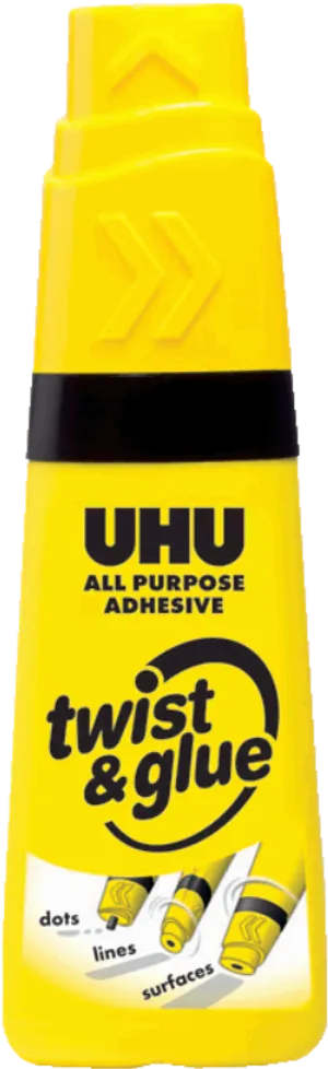 U H U Twistand Glue Adhesive Bottle PNG Image