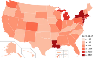 U S A Heat Map20200413 PNG Image