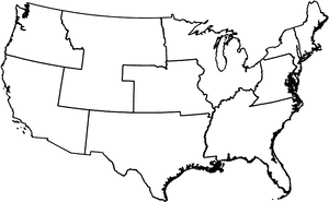 Map Usa Alabama Highlighted, HD Png Download PNG