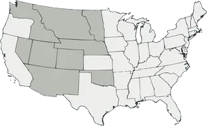 U S A Outline Map PNG Image