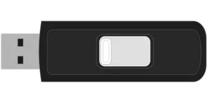 U S B Flash Drive Black Background PNG Image