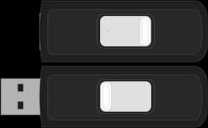 U S B Flash Drive Vector Illustration PNG image with transparent background