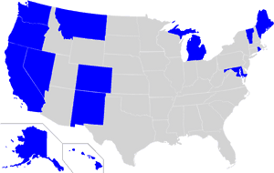 Map Of Us State Medical Marijuana Laws - Us Political Map, HD Png Download PNG image with transparent background