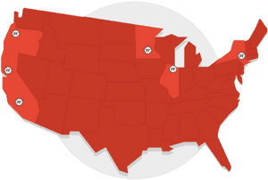 U S Map Red States Police Badges PNG image with transparent background