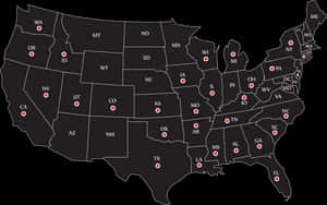 Us Black Map, HD Png Download PNG