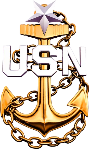 U S N Anchor Emblem PNG Image