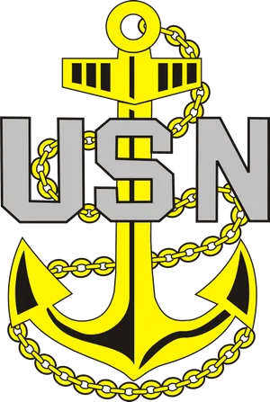 U S N Anchor Graphic PNG Image