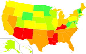 U S Political Affiliation Map PNG Image