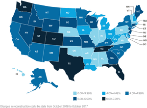 360value Reconstruction Costs Us Map - Us Pension Crisis, HD Png Download PNG image with transparent background