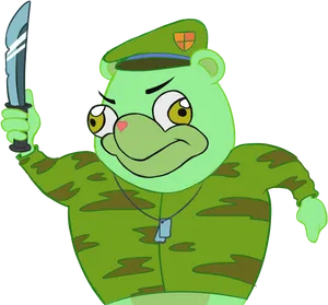 Ugandan_ Knuckles_ Military_ Version PNG Image