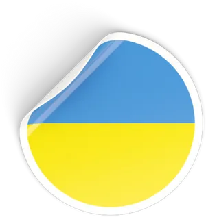 Ukraine Flag Droplet Graphic PNG Image