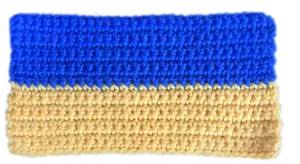 Ukraine Flag Knitted Texture PNG Image