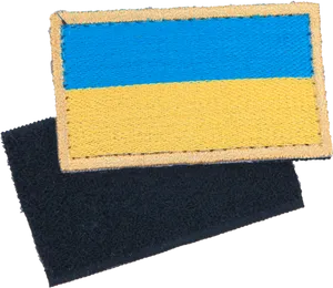 Ukraine Flag Patchon Black Background PNG Image