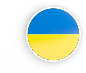 Ukraine_ Flag_ Round_ Icon PNG Image