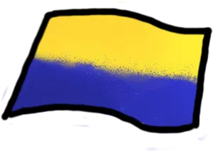 Ukrainian Flag Wavy Texture PNG Image