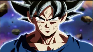 Ultra Instinct Goku Intense Stare PNG Image