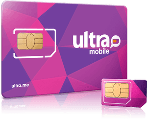Ultra Mobile S I M Card Packaging PNG image with transparent background