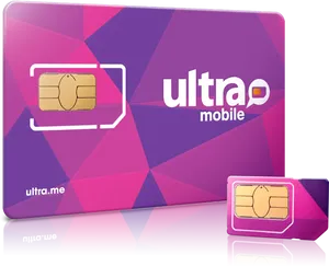 Ultra Mobile S I M Card Packaging PNG Image