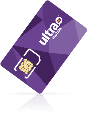 Ultra Mobile S I M Card Reflection PNG image with transparent background