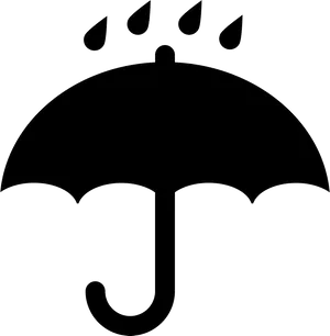 Umbrellaand Raindrops Icon PNG Image