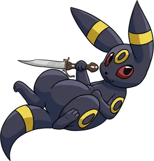 Umbreon_with_ Knife PNG Image