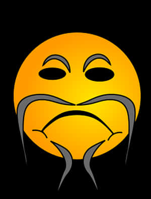 Unamused Yellow Face Emoji PNG image with transparent background