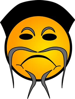 Unamused Yellow Face Emoji PNG Image