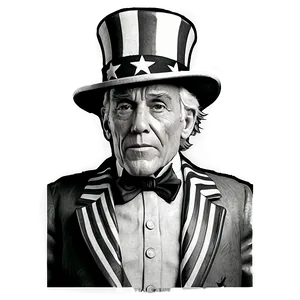 Uncle Sam Black And White Png 06122024 PNG Image