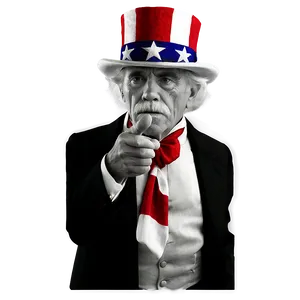 Uncle Sam Black And White Png Ciw90 PNG Image