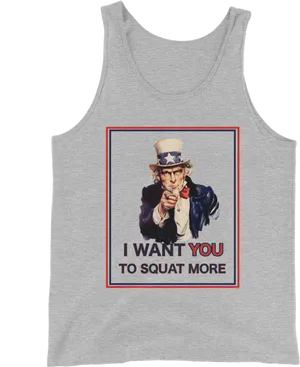 Uncle Sam Fitness Tank Top PNG Image