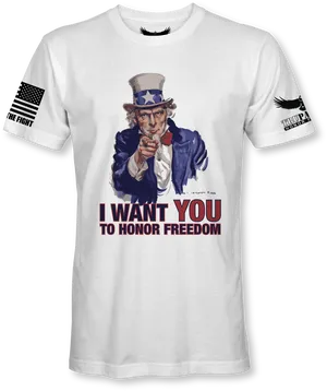 Uncle Sam Freedom T Shirt Design PNG Image