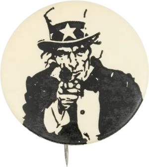 Uncle Sam Top Hat Silhouette Fan PNG Image