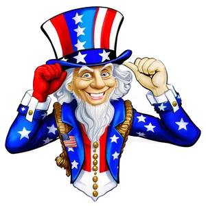 Uncle Sam Waving Flag Png 12 PNG Image