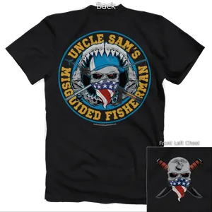 Uncle Sams Misguided Fisherman T Shirt Design PNG Image