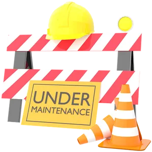 Under Maintenance Safety Equipment PNG Image