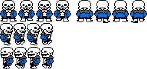 Undertale Sans Sprite Sheet PNG Image