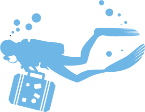 Underwater Photographer Silhouette PNG image with transparent background