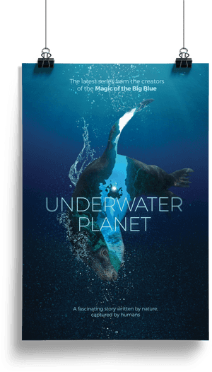Underwater Planet Series Poster PNG image with transparent background