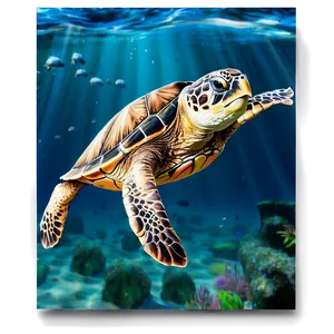 Underwater Sea Turtle Scene Png 58 PNG Image