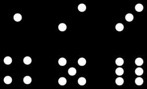 Unfolded Dice Pattern PNG image with transparent background