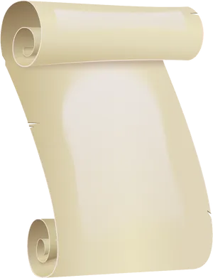 Unfurled Parchment Scroll PNG Image