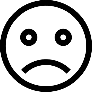 Sadness Sad Face Smiley Emoji Sign - Happy Face Outline Png, Transparent Png PNG image with transparent background