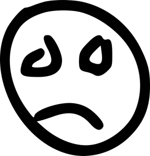 Unhappy_ Face_ Emoji_ Vector PNG Image