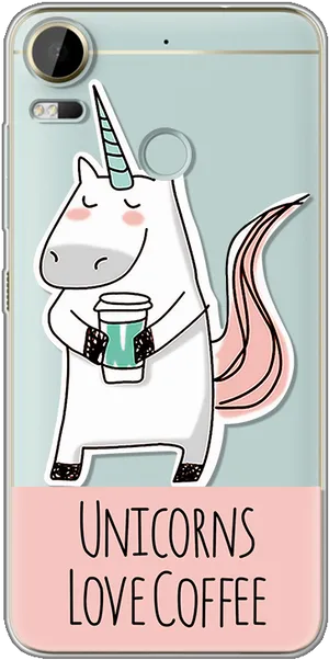 Unicorn Coffee Phone Case PNG Image