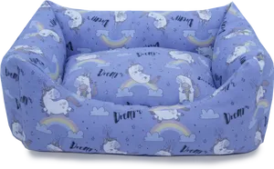 Unicorn Themed Cat Bed PNG Image