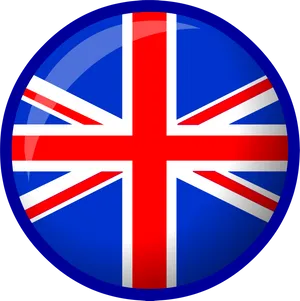 Union Jack Button Design PNG Image