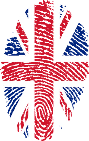 Union Jack Fingerprint Art PNG Image